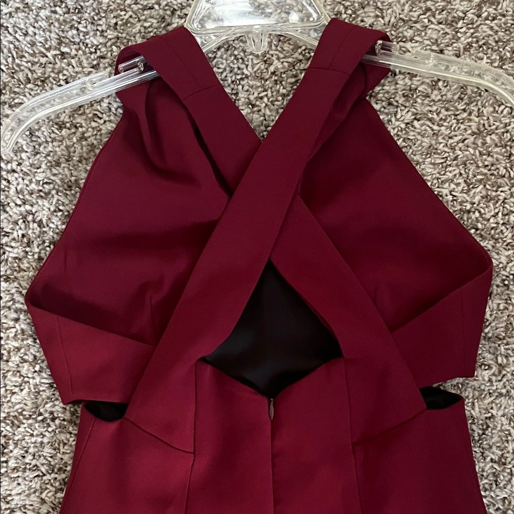 Sezin Karabulut Sheath Dress Burgundy 36/2 Party Wedding Cocktail - Picture 10 of 13
